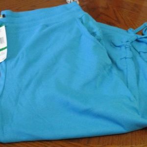 Turquoise Blue Jun Active Knit Capris NWT  Size 0X